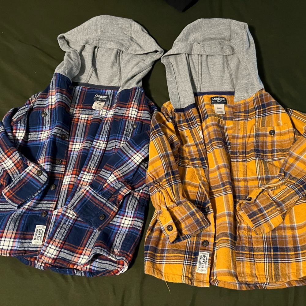 Hooded Flannels - two